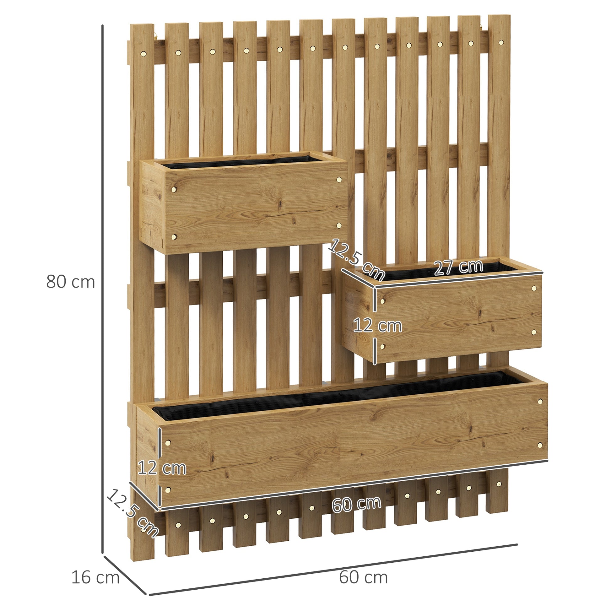 outsunny-wall-mounted-wooden-garden-planters-with-trellis-drainage-holes-and-3-planter-boxes-for-patio-carbonised