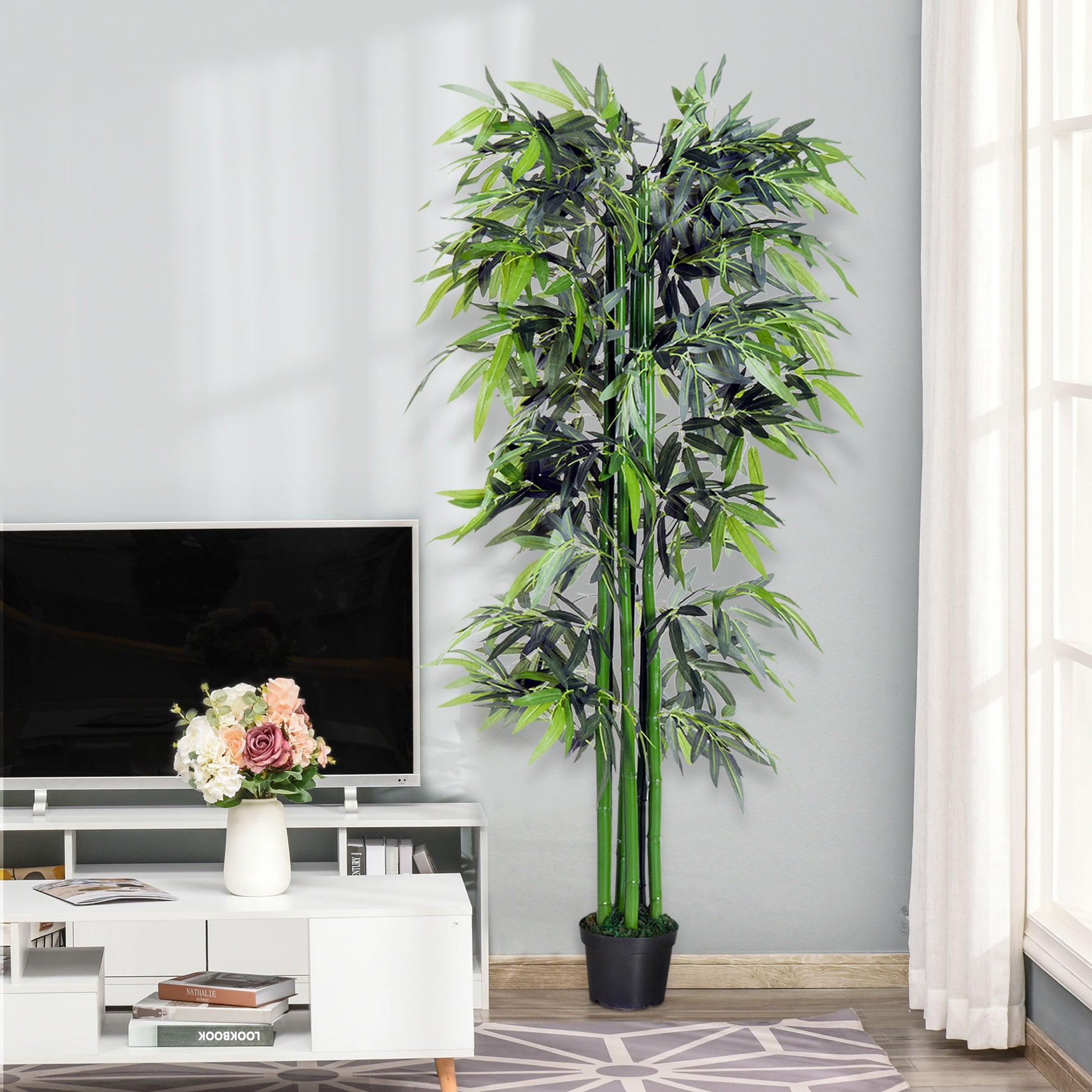 outsunny-6ft-artificial-bamboo-tree-plant-greenary-in-a-pot-for-home-office-planter-1-8m