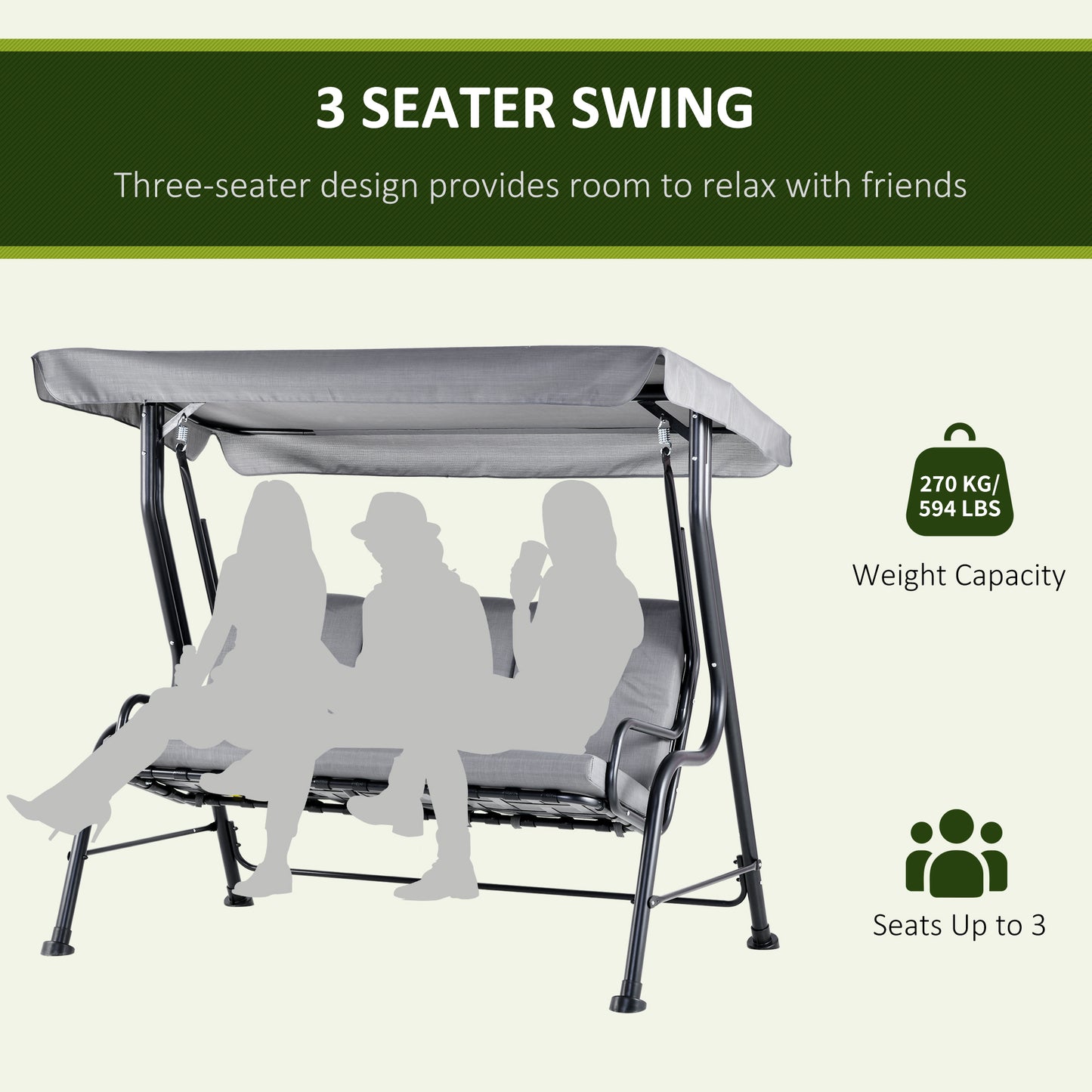 outsunny-3-seater-outdoor-garden-swing-chairs-thick-padded-seat-hammock-canopy-porch-patio-bench-bed-grey