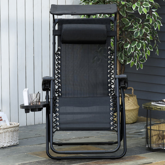 outsunny-zero-gravity-garden-deck-folding-chair-patio-sun-lounger-reclining-seat-with-cup-holder-canopy-shade-black