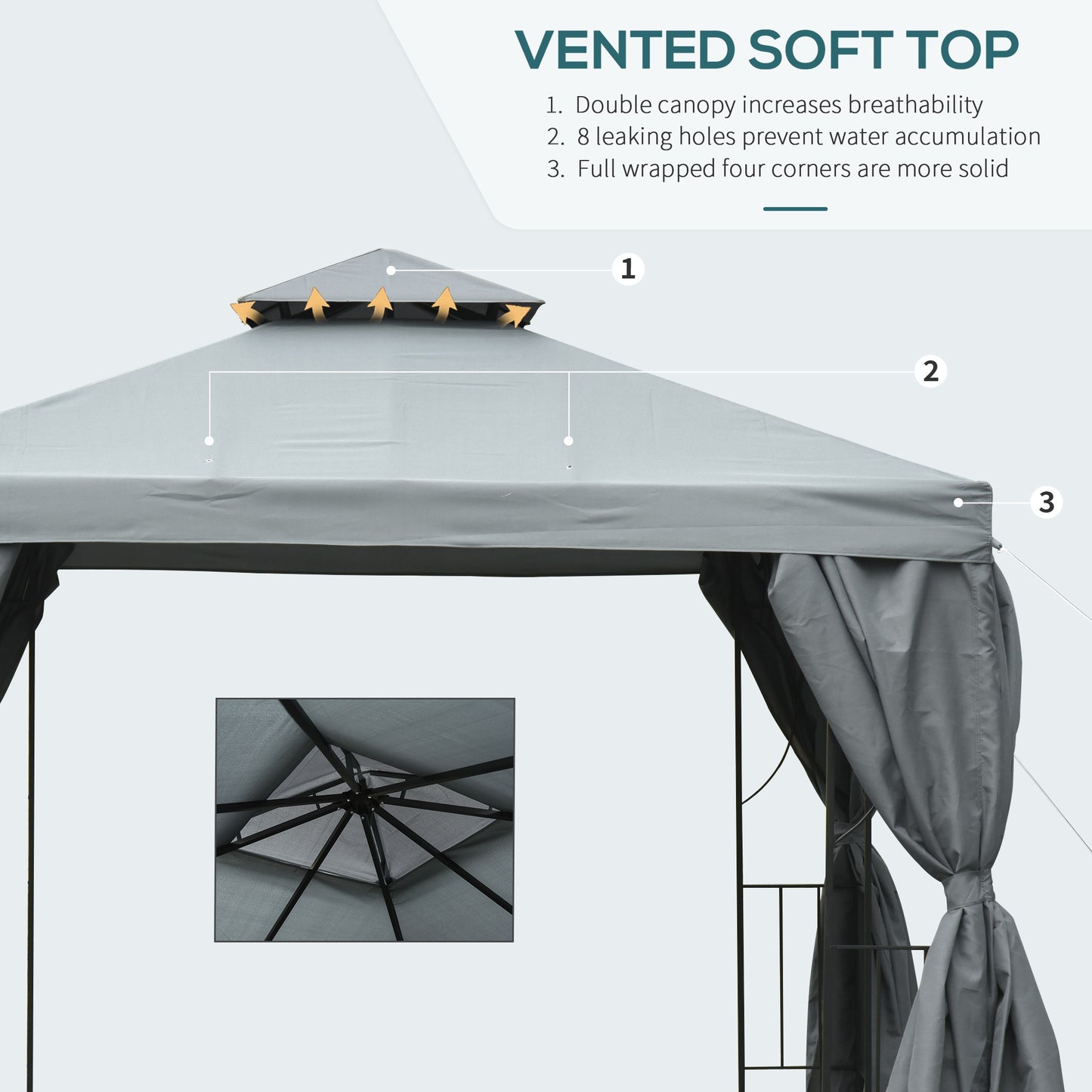 outsunny-3-x-3-m-garden-metal-gazebo-marquee-patio-wedding-party-tent-canopy-shelter-with-pavilion-sidewalls-dark-grey