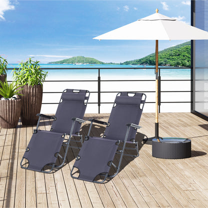 outsunny-2-pieces-foldable-sun-loungers-with-adjustable-back-outdoor-reclining-garden-chairs-with-pillow-and-armrests-grey