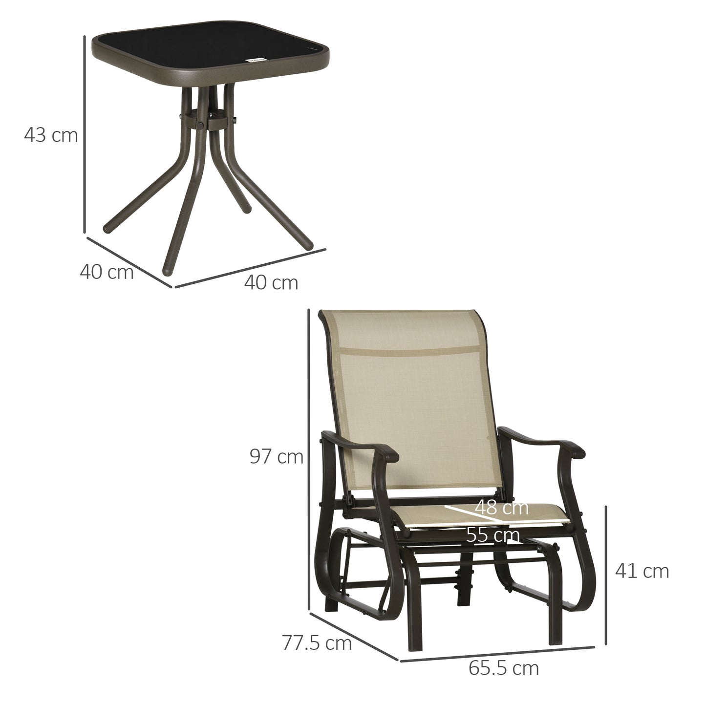 outsunny-set-of-3-gliding-chair-tea-table-set-outdoor-rocker-set-with-2-armchairs-tempered-glass-tabletop-khaki