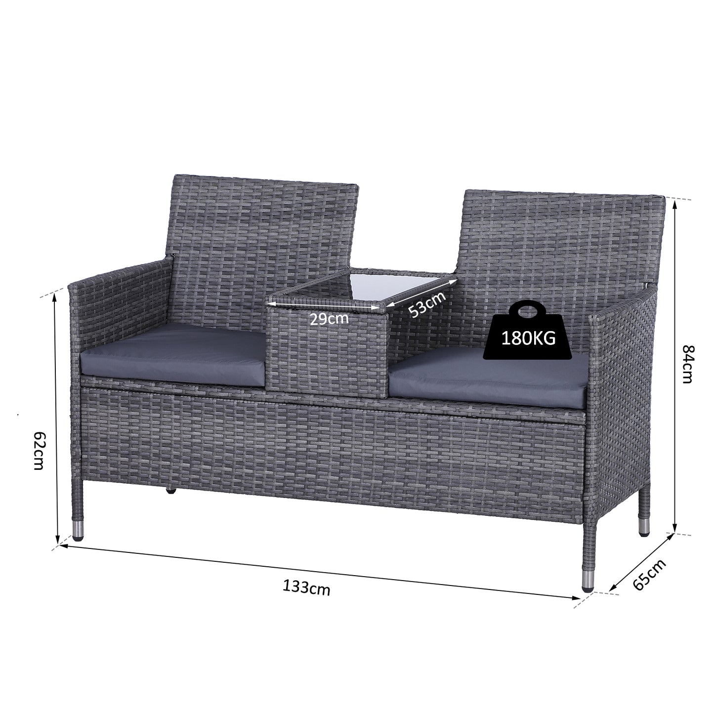 outsunny-garden-rattan-2-seater-companion-seat-wicker-love-seat-weave-partner-bench-with-cushions-patio-outdoor-furniture-grey