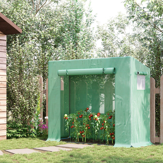 outsunny-garden-greenhouse-with-pe-plant-cover-windows-and-zipper-door-for-fruit-and-veg-198l-x-77w-x-149-168h-cm