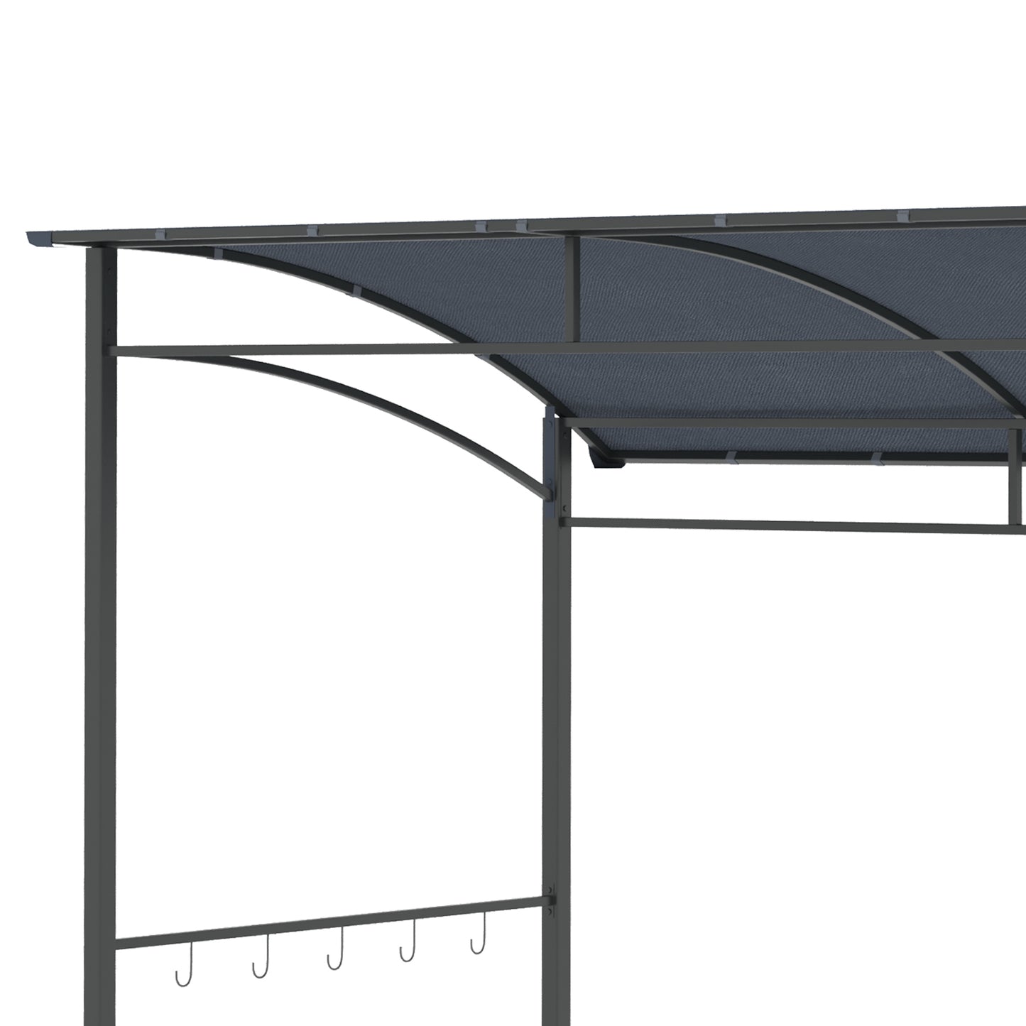 outsunny-2m-7ft-bbq-grill-gazebo-tent-garden-grill-metal-frame-and-canopy-with-hooks-outdoor-sun-shade-grey