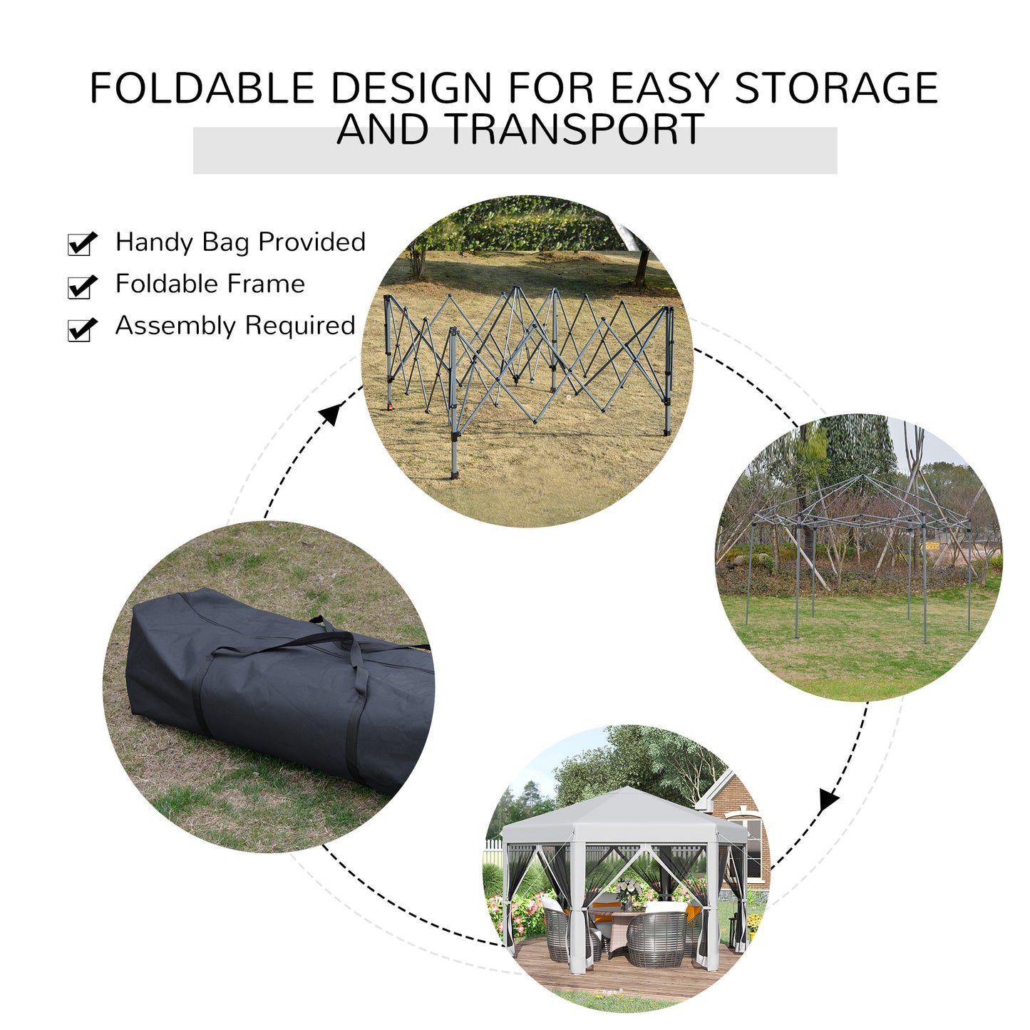 outsunny-3-2m-pop-up-gazebo-hexagonal-canopy-tent-outdoor-sun-protection-with-mesh-sidewalls-handy-bag-light-grey