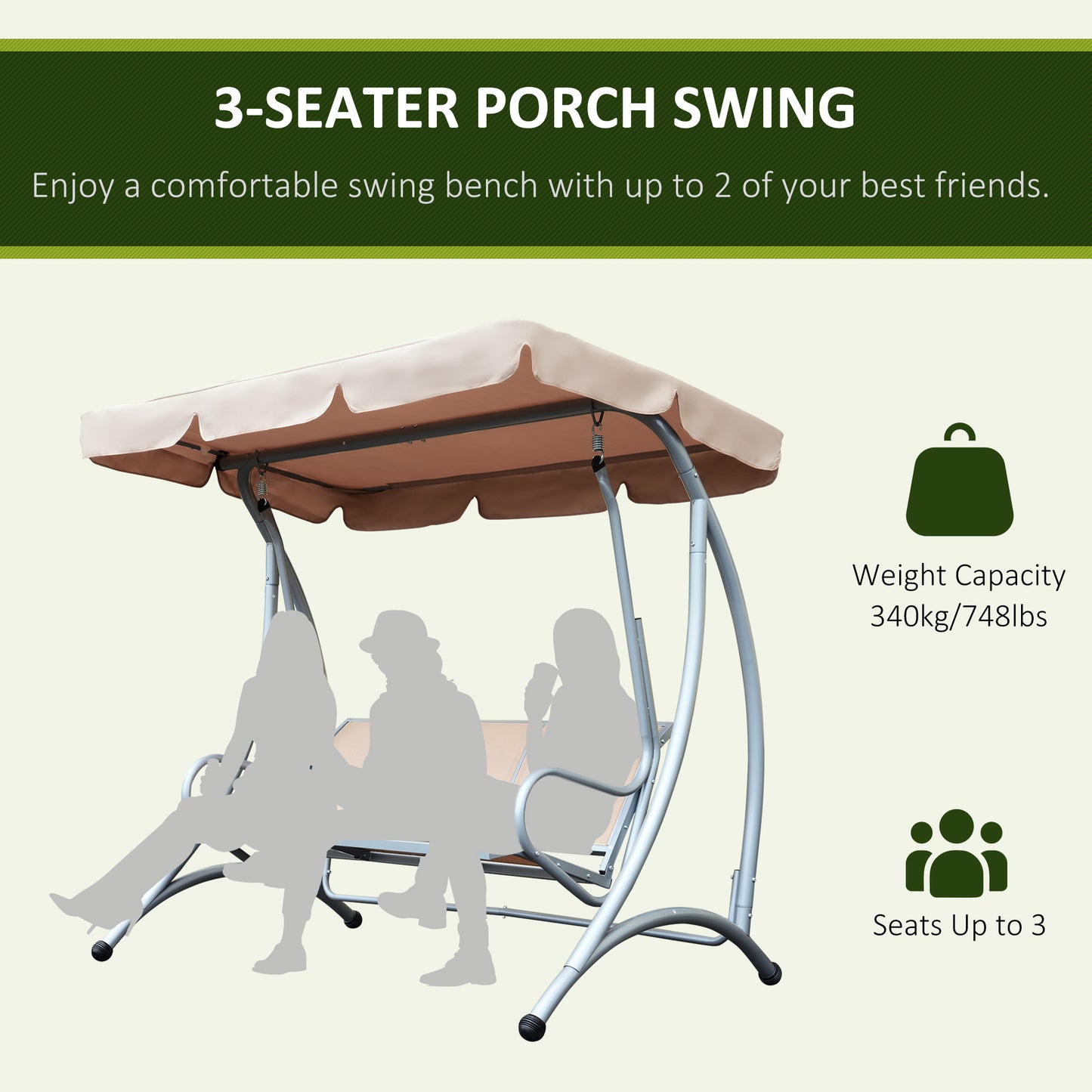 outsunny-3-seater-bench-steel-outdoor-patio-porch-swing-chair-with-adjustable-canopy-beige