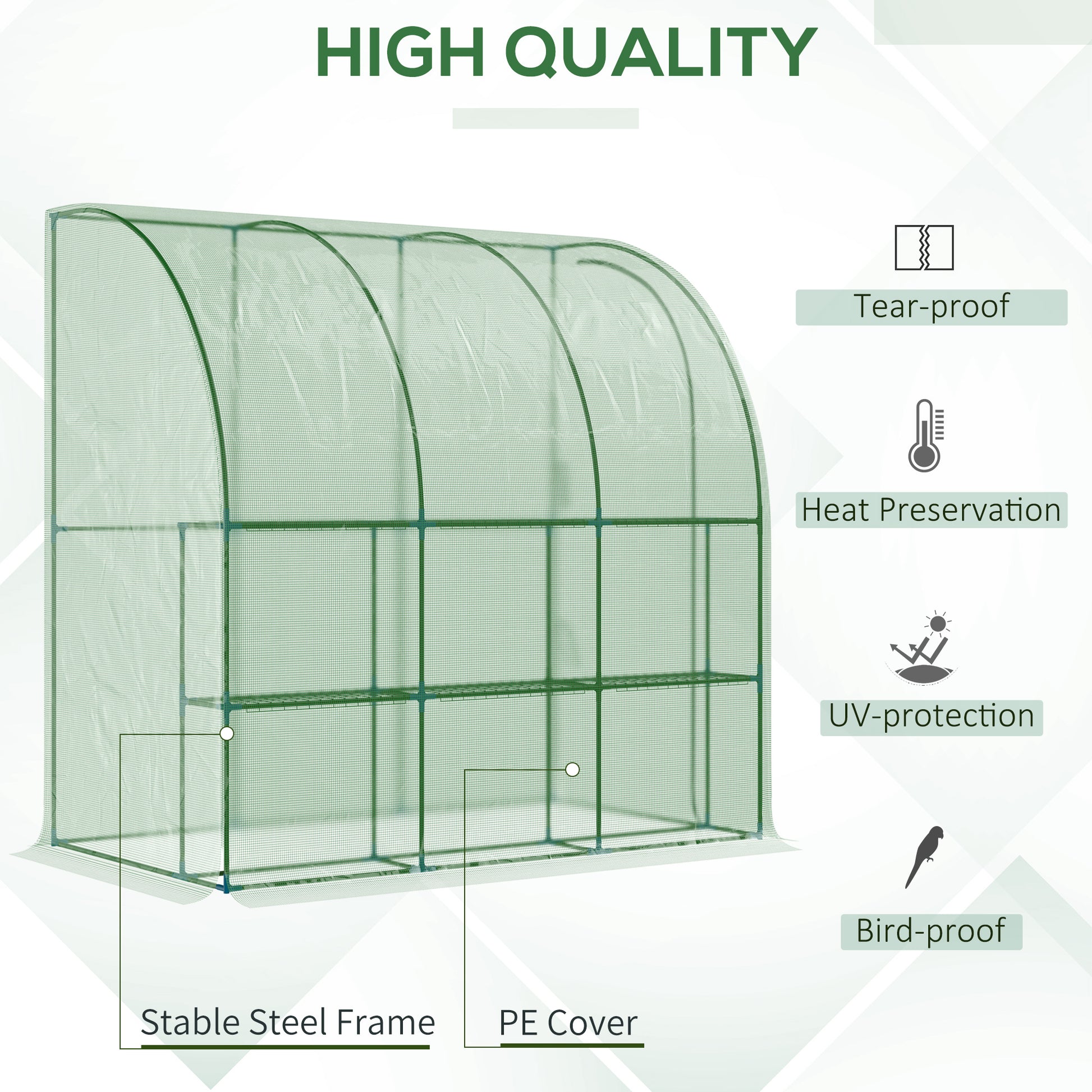 outsunny-outdoor-walk-in-lean-to-wall-tunnel-greenhouse-with-zippered-roll-up-door-pe-cover-green-214l-x-120w-x-215hcm