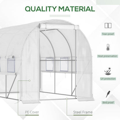 outsunny-3-x-2-x-2m-walk-in-tunnel-greenhouse-polytunnel-tent-with-pe-cover-zippered-roll-up-door-and-6-mesh-windows-white