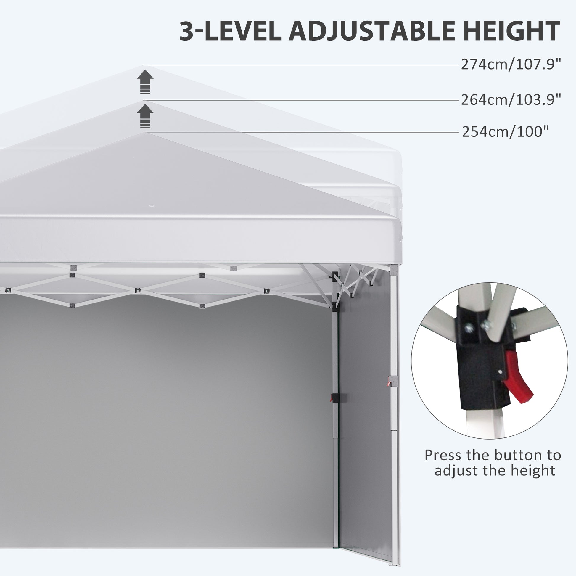 outsunny-3-x-3-m-pop-up-gazebo-with-2-sidewalls-leg-weight-bags-and-carry-bag-height-adjustable-party-tent-event-shelter-for-garden-patio-white