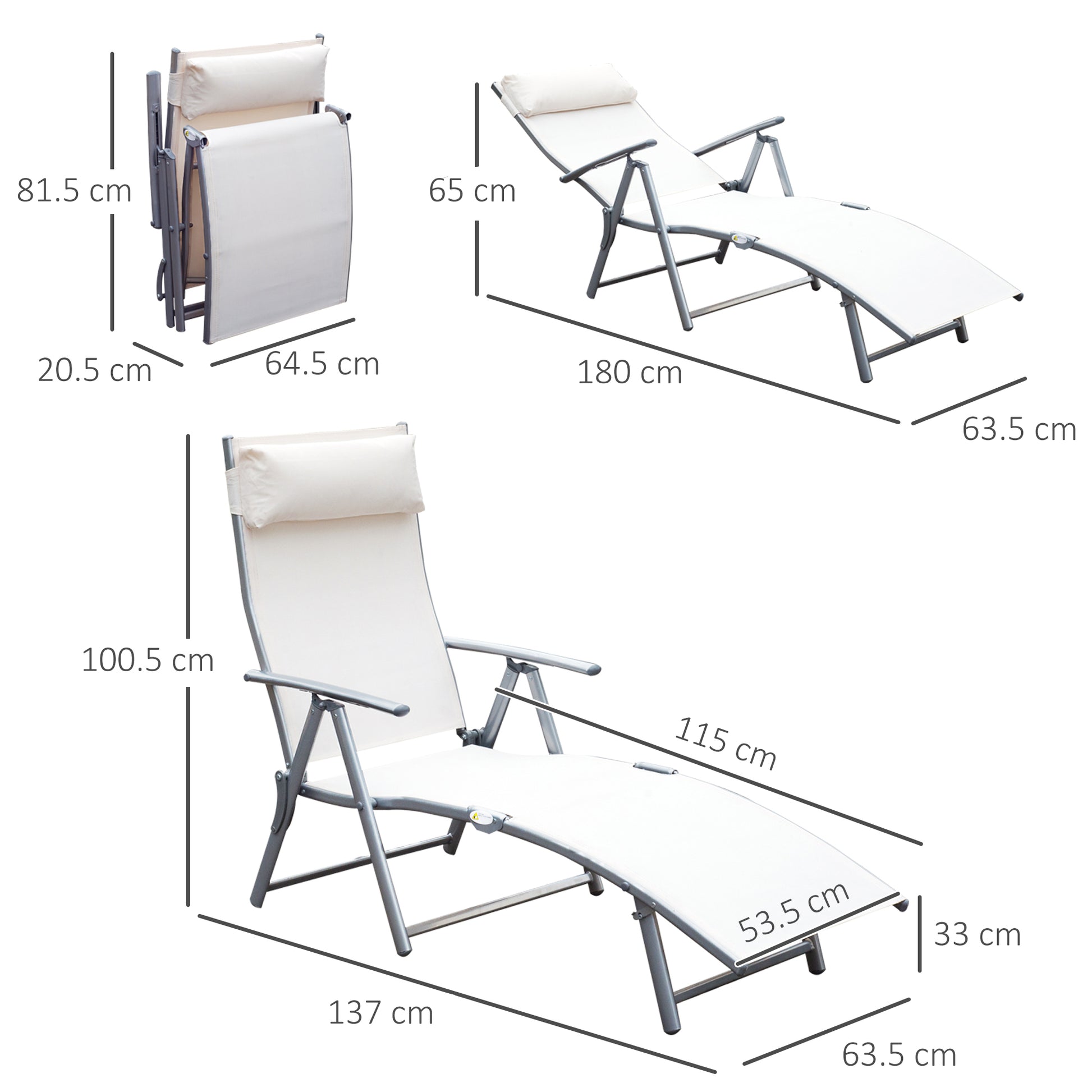 outsunny-garden-lounger-steel-frame-outdoor-folding-chaise-recliner-with-headrest-7-levels-adjustable-backrest-81-5l-x-20-5w-x-64-5h-cream-white