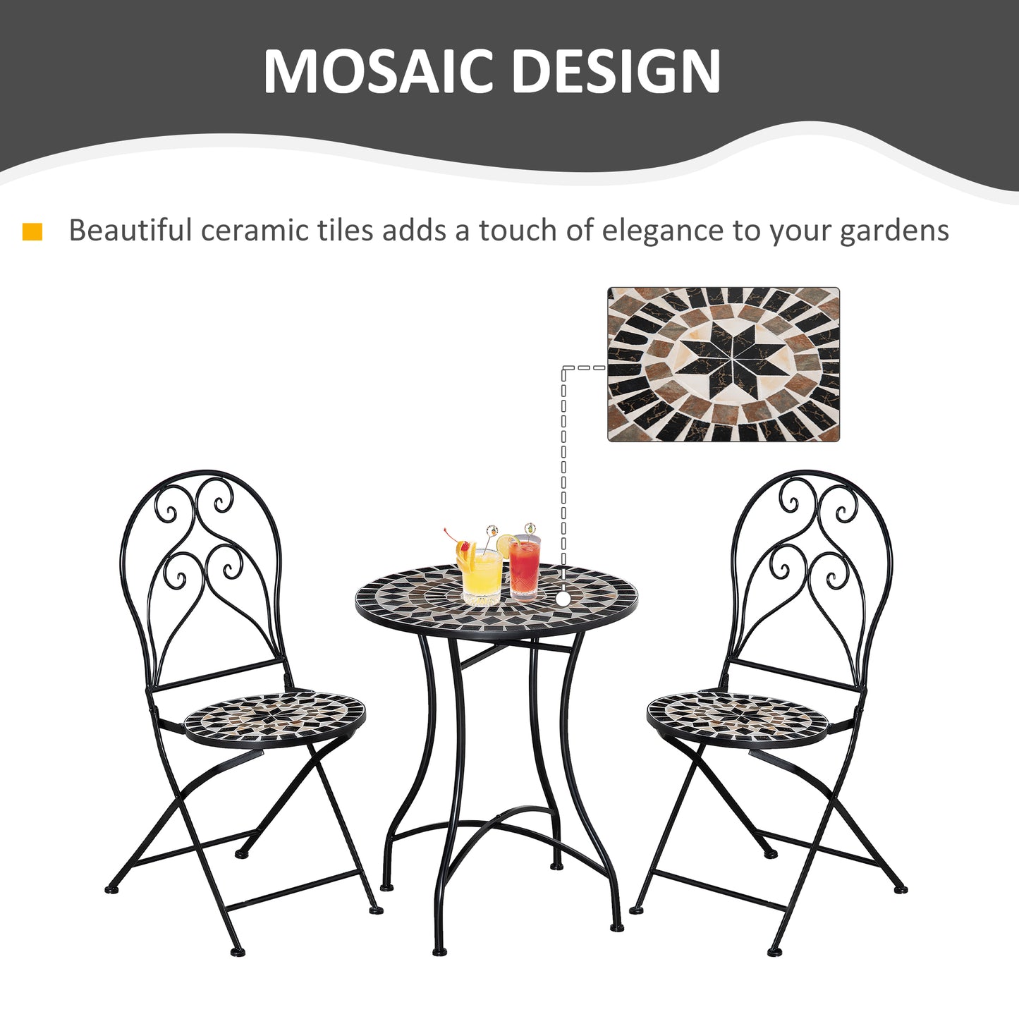 outsunny-3-piece-garden-outdoor-bistro-set-with-coffee-table-and-2-folding-chairs-mosaic-tile-top-and-seats-metal-frame-for-patio-balcony