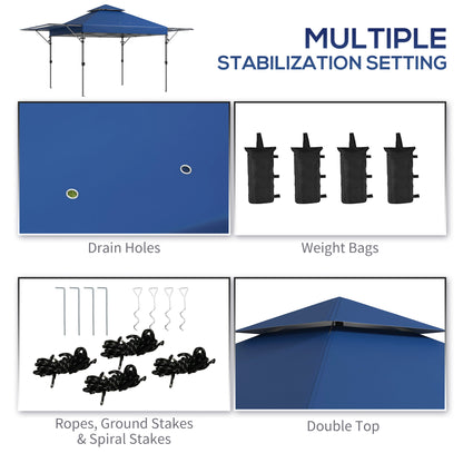 outsunny-5-x-3m-pop-up-gazebo-with-extend-dual-awnings-1-person-easy-up-marquee-party-tent-with-1-button-push-double-roof-wheeled-bag-sandbags-height-adjustable-instant-shelter-blue