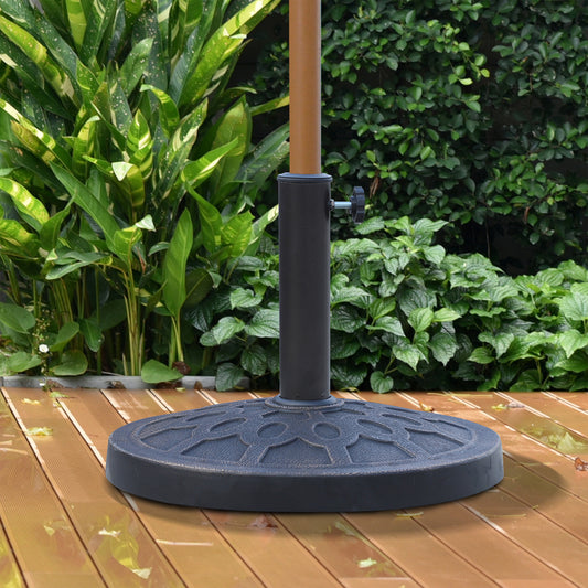 outsunny-13kg-resin-umbrella-stand-holder-garden-parasol-base-for-38mm-or-48mm-outdoor-umbrella-poles-bronze-tone