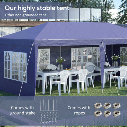 outsunny-3-x-6m-pop-up-gazebo-height-adjustable-marquee-party-tent-with-sidewalls-and-storage-bag-blue