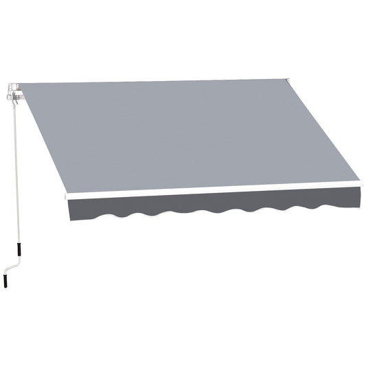 outsunny-2-5m-x-2m-garden-patio-manual-awning-canopy-sun-shade-shelter-retractable-with-winding-handle-grey