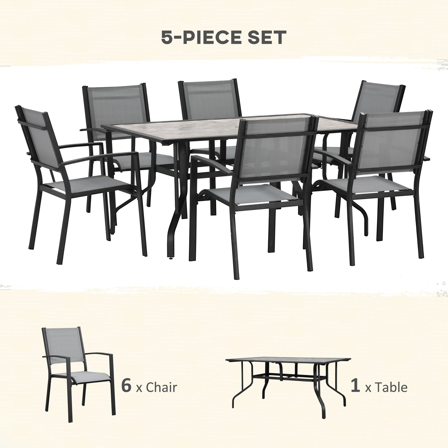 outsunny-7-piece-garden-dining-set-armchairs-and-table-with-parasol-hole-6-seater-outdoor-patio-furniture-with-texteline-seat-for-backyard-grey