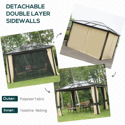 outsunny-3-6-x-3m-hardtop-gazebo-canopy-with-polycarbonate-roof-and-aluminium-frame-garden-pavilion-with-mosquito-netting-and-curtains-brown