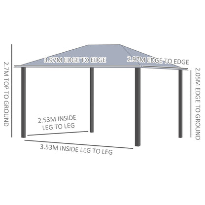 outsunny-4-x-3m-outdoor-gazebo-canopy-party-tent-garden-pavilion-patio-shelter-with-curtains-netting-sidewalls-grey