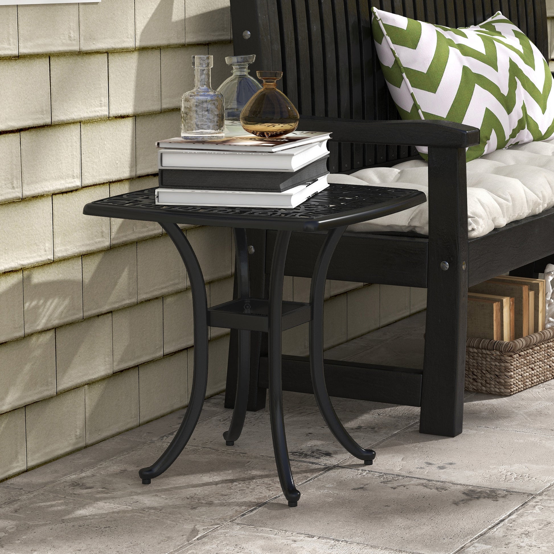 outsunny-cast-aluminium-bistro-table-outdoor-square-side-table-with-umbrella-hole-garden-table-for-balcony-poolside-black