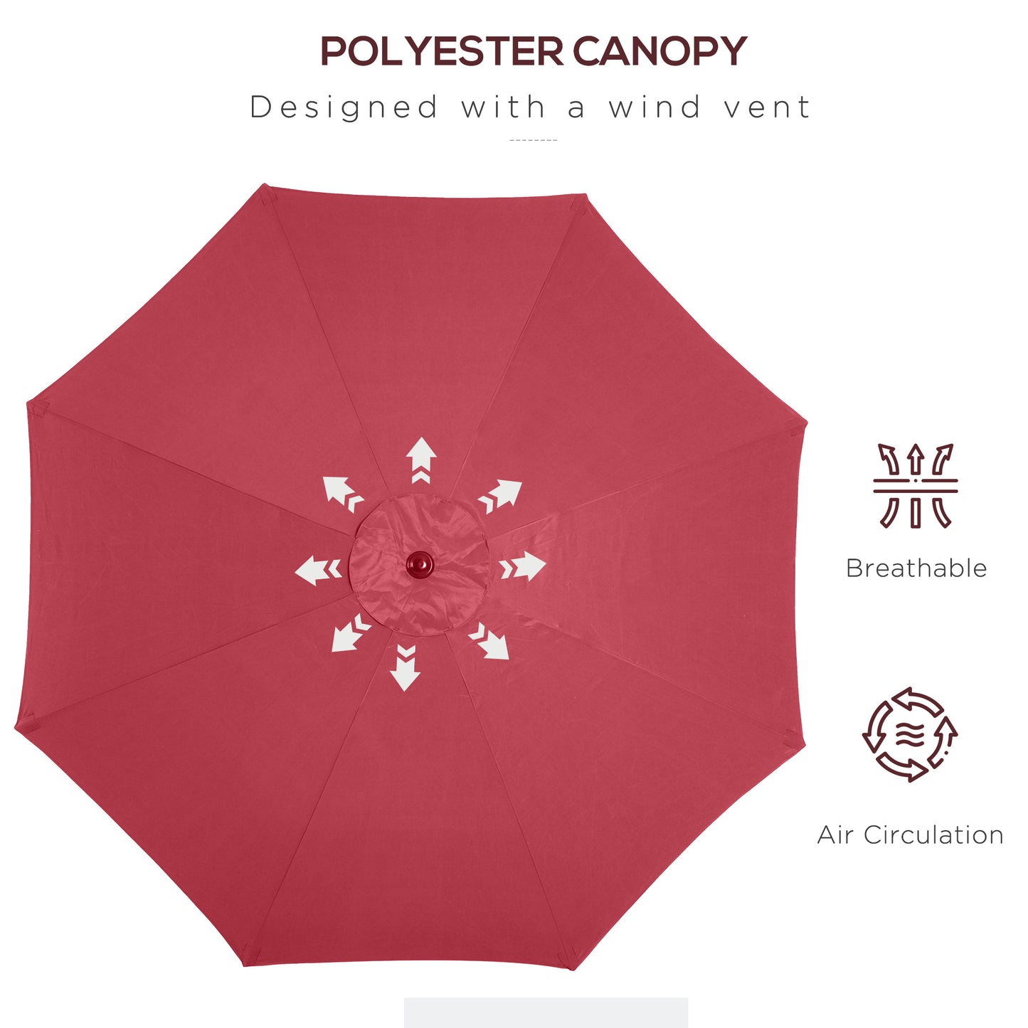 outsunny-3m-tilting-parasol-garden-umbrellas-outdoor-sun-shade-with-8-ribs-tilt-and-crank-handle-for-balcony-bench-garden-wine-red