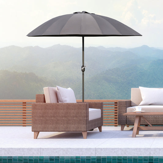 outsunny-garden-umbrella-255cm-table-parasol-with-push-button-tilt-crank-and-ribs-for-garden-lawn-backyard-pool-dark-grey