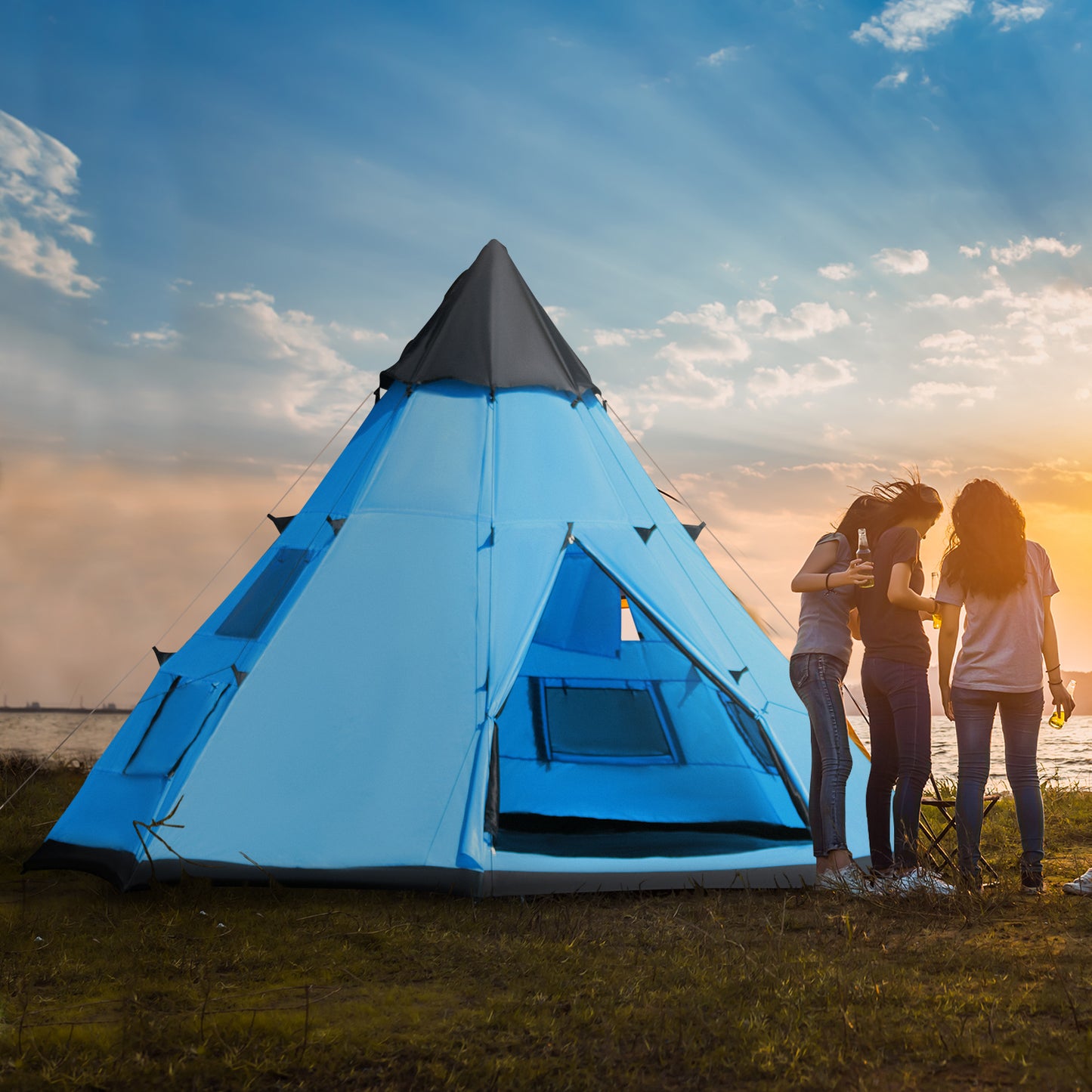 outsunny-6-men-tipi-tent-camping-teepee-family-tent-with-mesh-windows-zipped-door-carry-bag-easy-set-up-for-hiking-picnics-outdoor-night-blue