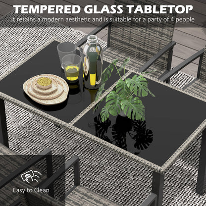 outsunny-outdoor-dining-set-5-pieces-patio-conservatory-with-tempered-glass-tabletop-4-dining-chairs-mixed-grey