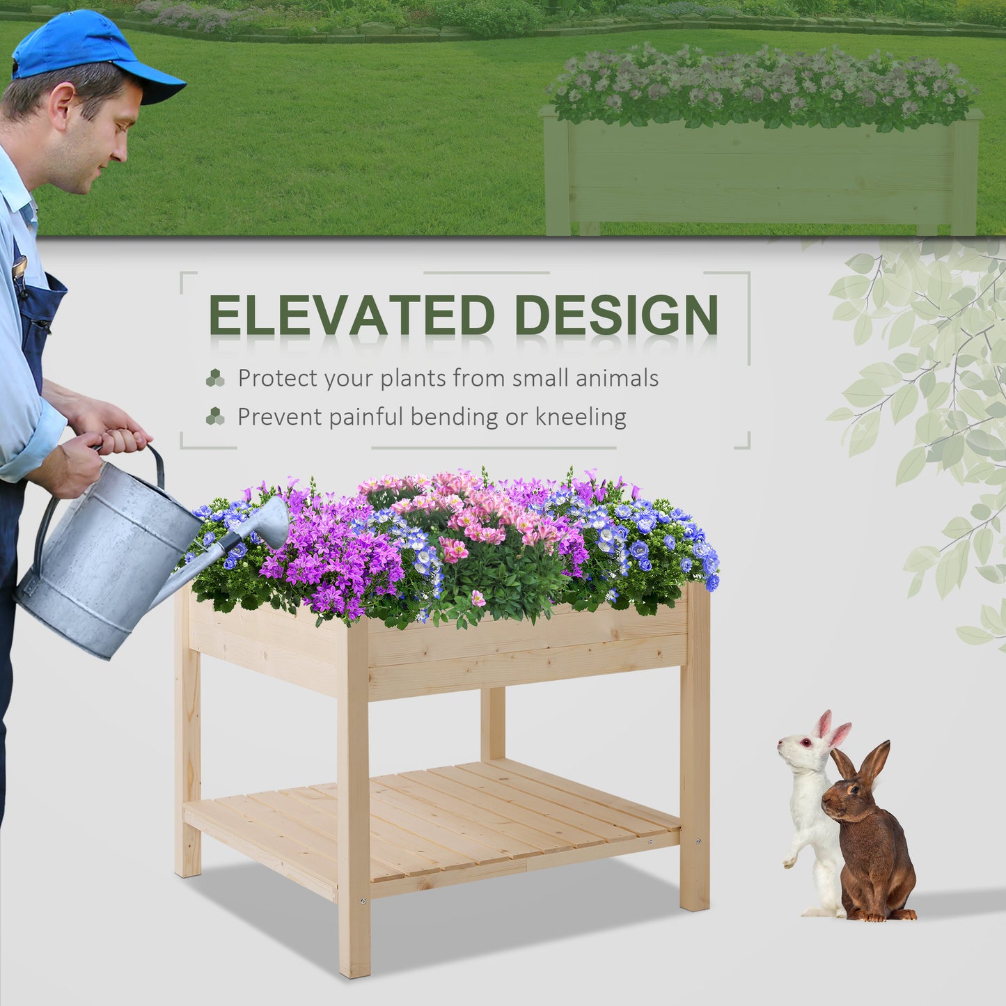 outsunny-wooden-planter-elevated-garden-planting-bed-stand-outdoor-flower-box-w-storage-shelf