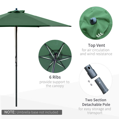 outsunny-2-8m-patio-parasols-umbrellas-outdoor-6-ribs-sunshade-canopy-manual-push-garden-backyard-furniture-green