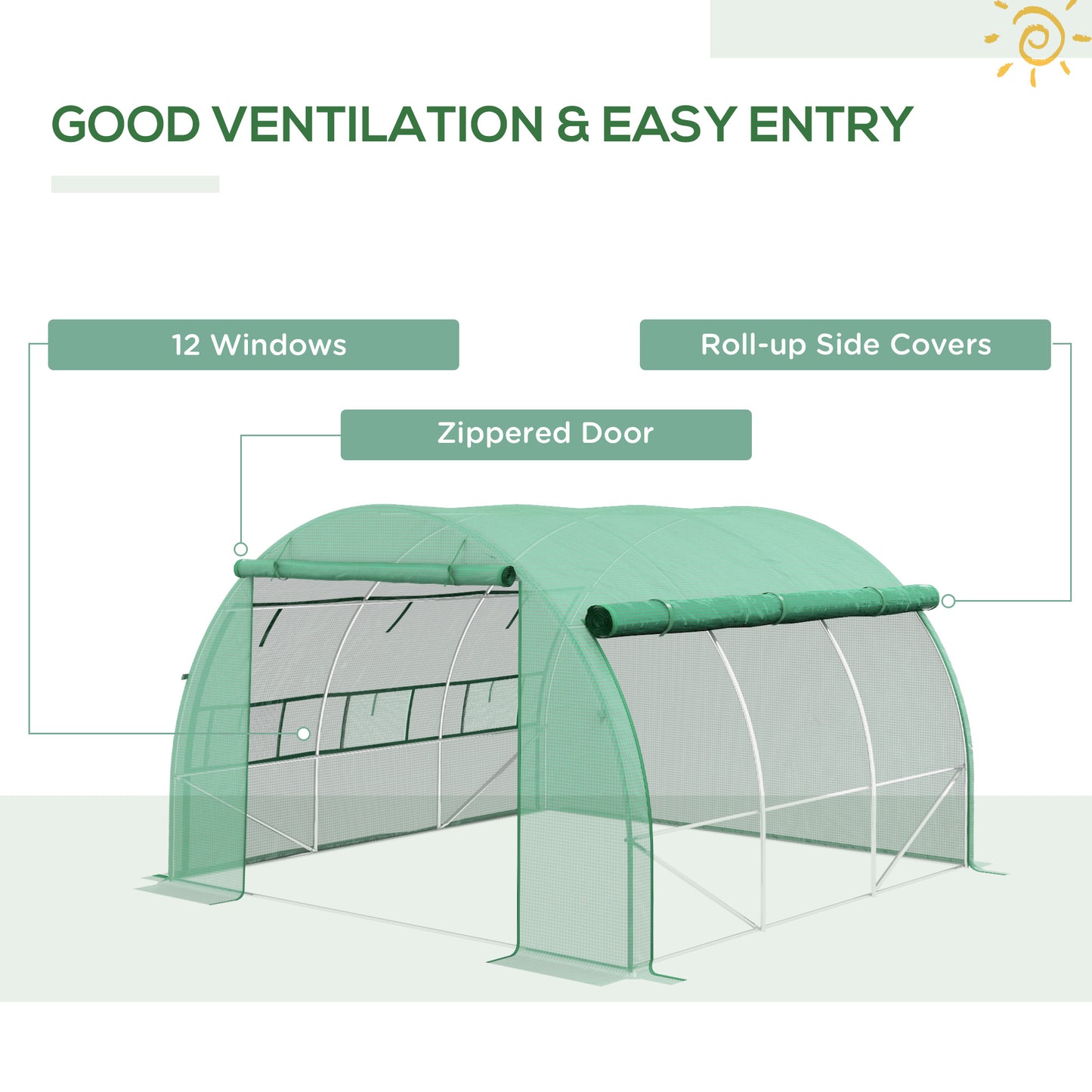 outsunny-polytunnel-greenhouse-walk-in-grow-house-tent-with-roll-up-sidewalls-zipped-door-and-6-windows-3x3x2m-green