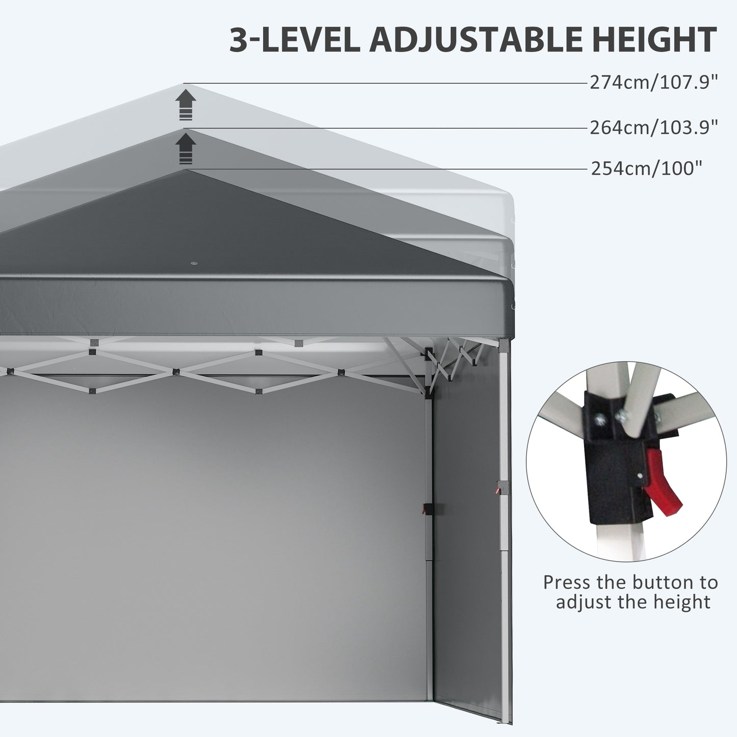 outsunny-3-x-3-m-pop-up-gazebo-with-2-sidewalls-leg-weight-bags-and-carry-bag-height-adjustable-party-tent-event-shelter-for-garden-dark-grey