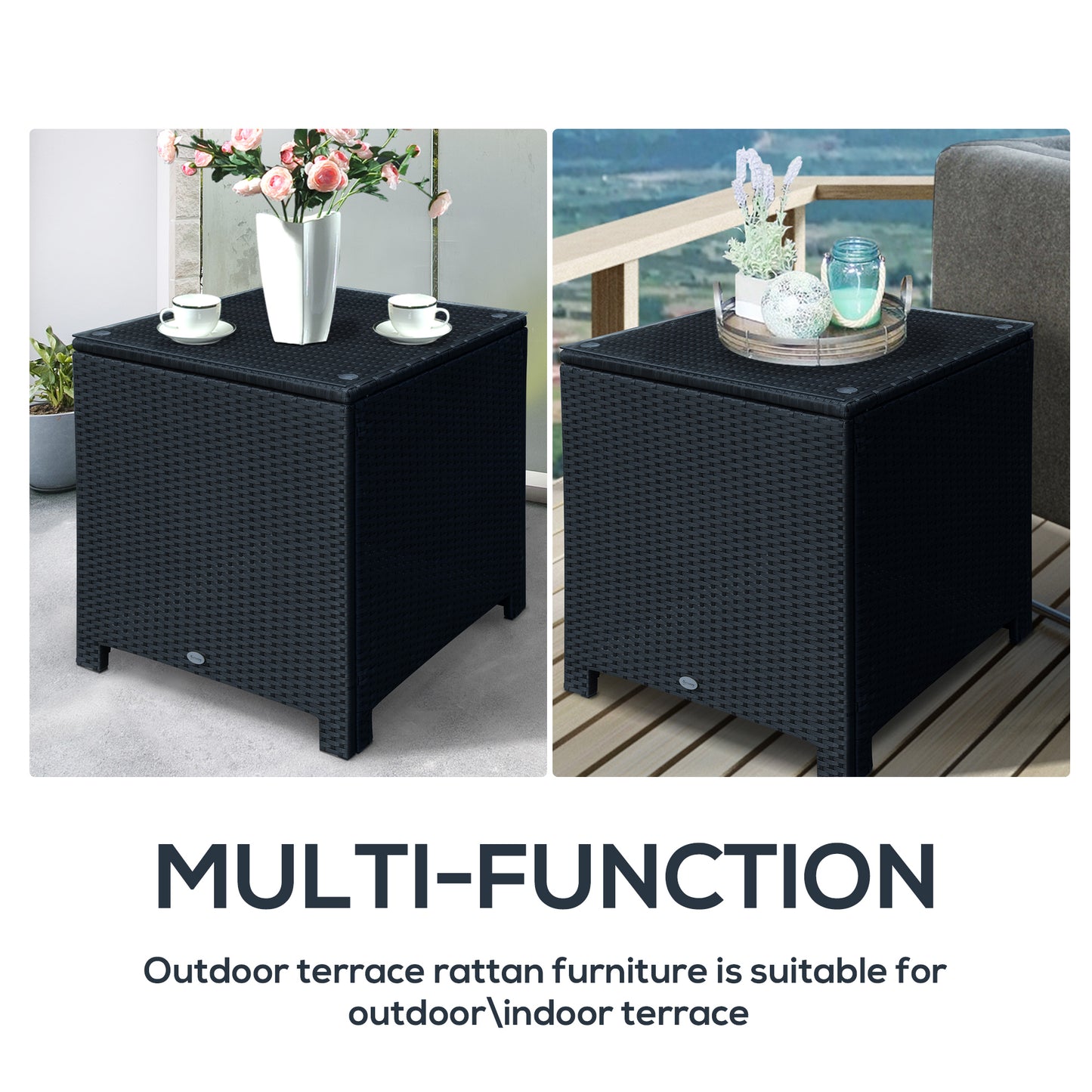 outsunny-rattan-garden-furniture-side-table-patio-frame-tempered-glass-new-black