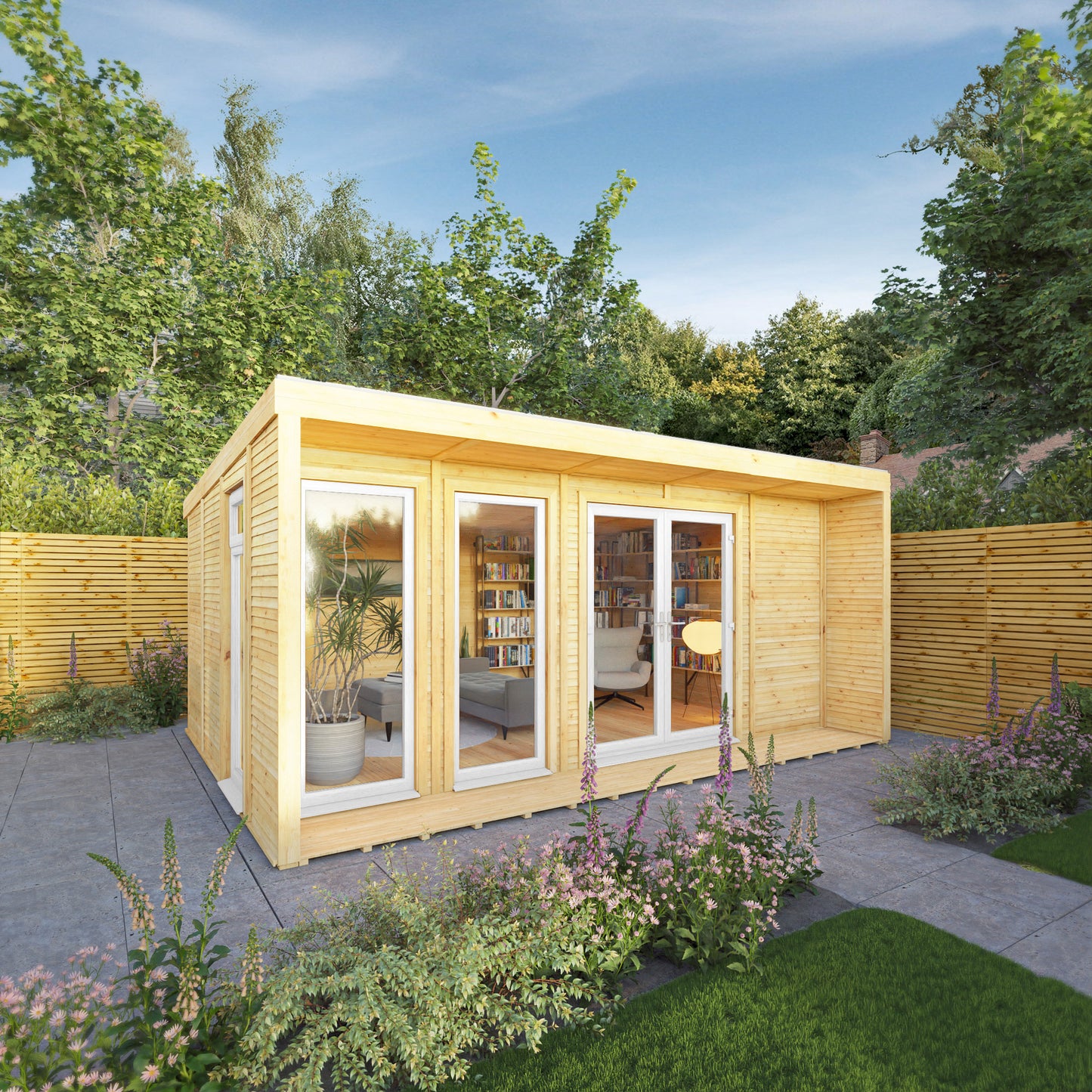  Sherwood Cresswell 5M X 3M Insulated Garden Room - (Upvc Windows & Doors) - White