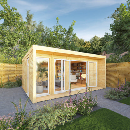  Sherwood Cresswell 5M X 3M Insulated Garden Room - (Upvc Windows & Doors) - White