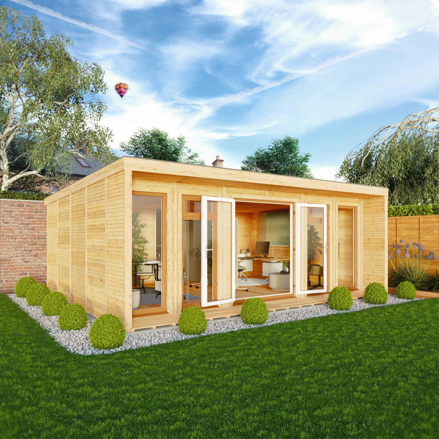 Sherwood Cresswell 6M X 4M Insulated Garden Room - (Upvc Windows & Doors) - Oak