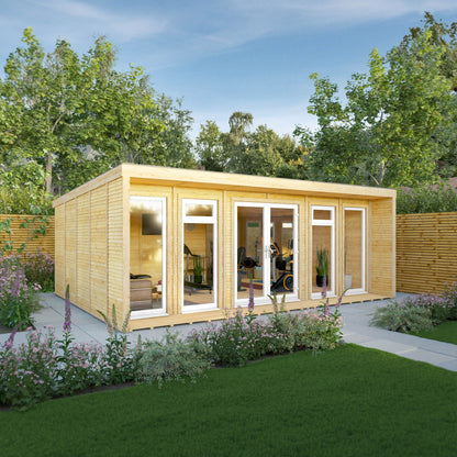 Sherwood Cresswell 6M X 4M Insulated Garden Room - (Upvc Windows & Doors) - White