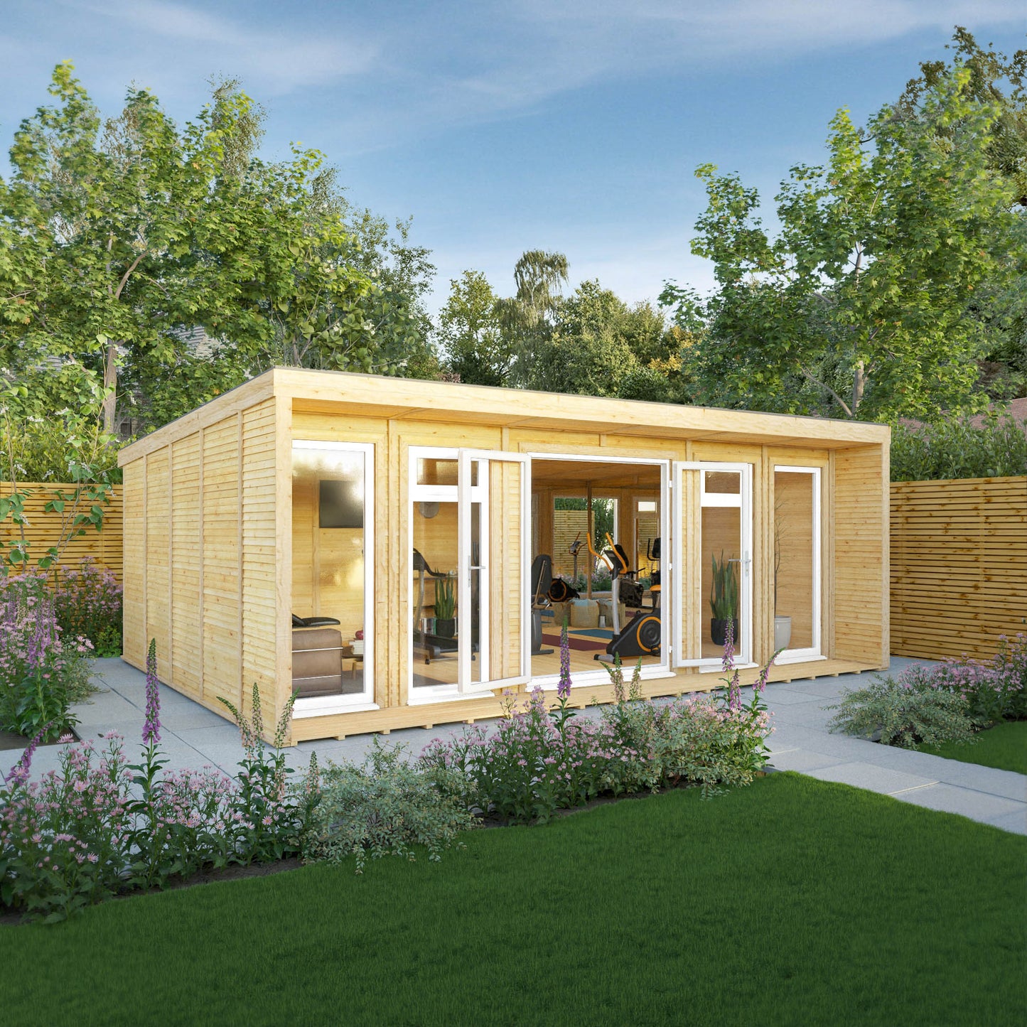 Sherwood Cresswell 6M X 4M Insulated Garden Room - (Upvc Windows & Doors) - White