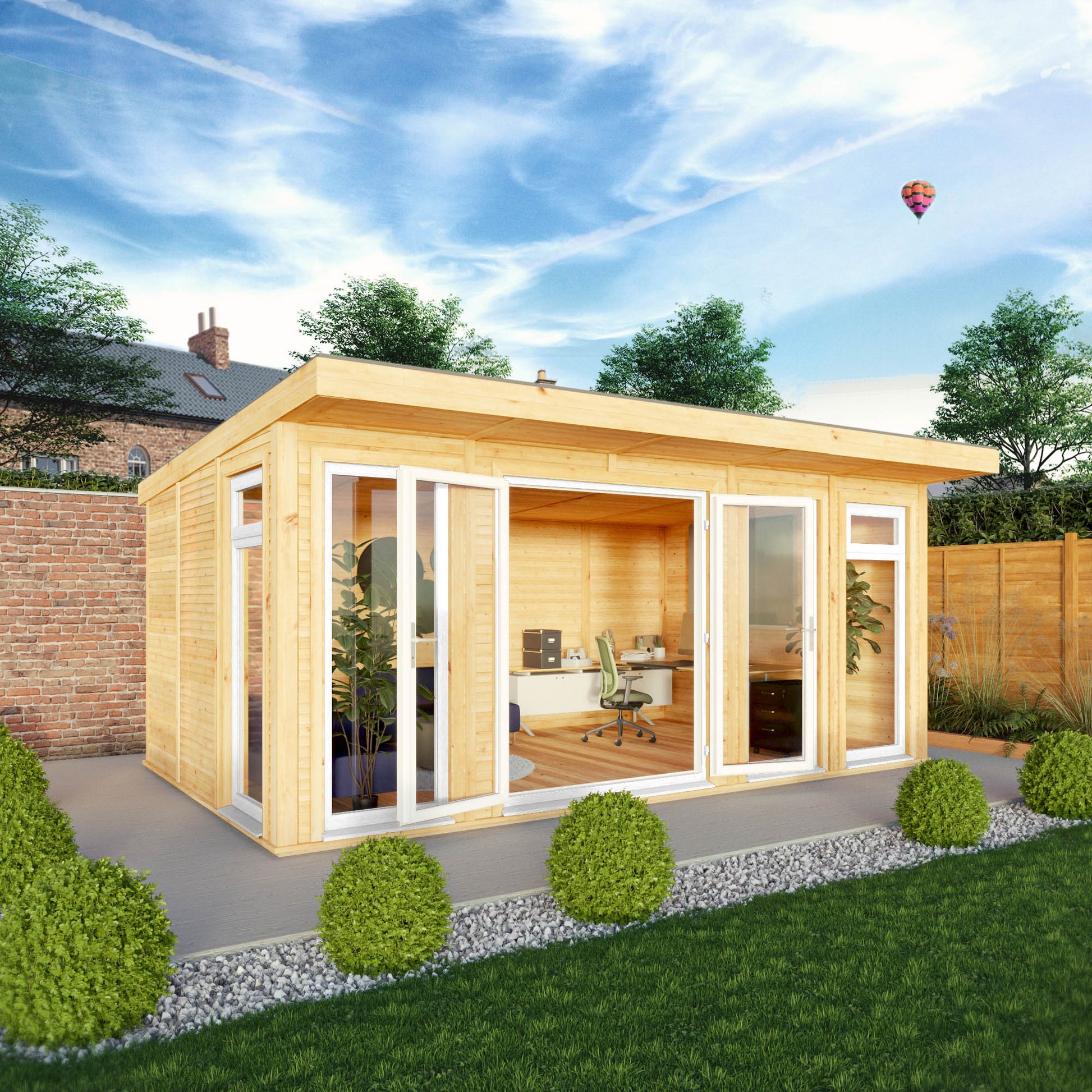 Sherwood Edwinstowe 5M X 3M Insulated Garden Room - (Upvc Windows & Doors) - White