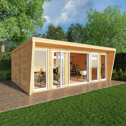 Sherwood Harlow 6M X 4M Insulated Garden Room - (Upvc Windows & Doors) - White