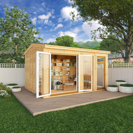 Sherwood Rufford 4M X 3M Insulated Garden Room - (Upvc Windows & Doors) - Oak