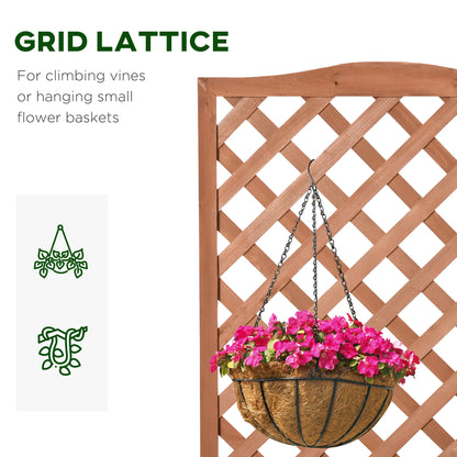 outsunny-garden-wooden-planter-box-with-trellis-free-standing-flower-raised-bed-with-lattice-for-climbing-plants-76cm-x-36cm-x-170cm-brown