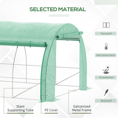 outsunny-polytunnel-greenhouse-walk-in-grow-house-tent-with-roll-up-sidewalls-zipped-door-and-6-windows-3x3x2m-green