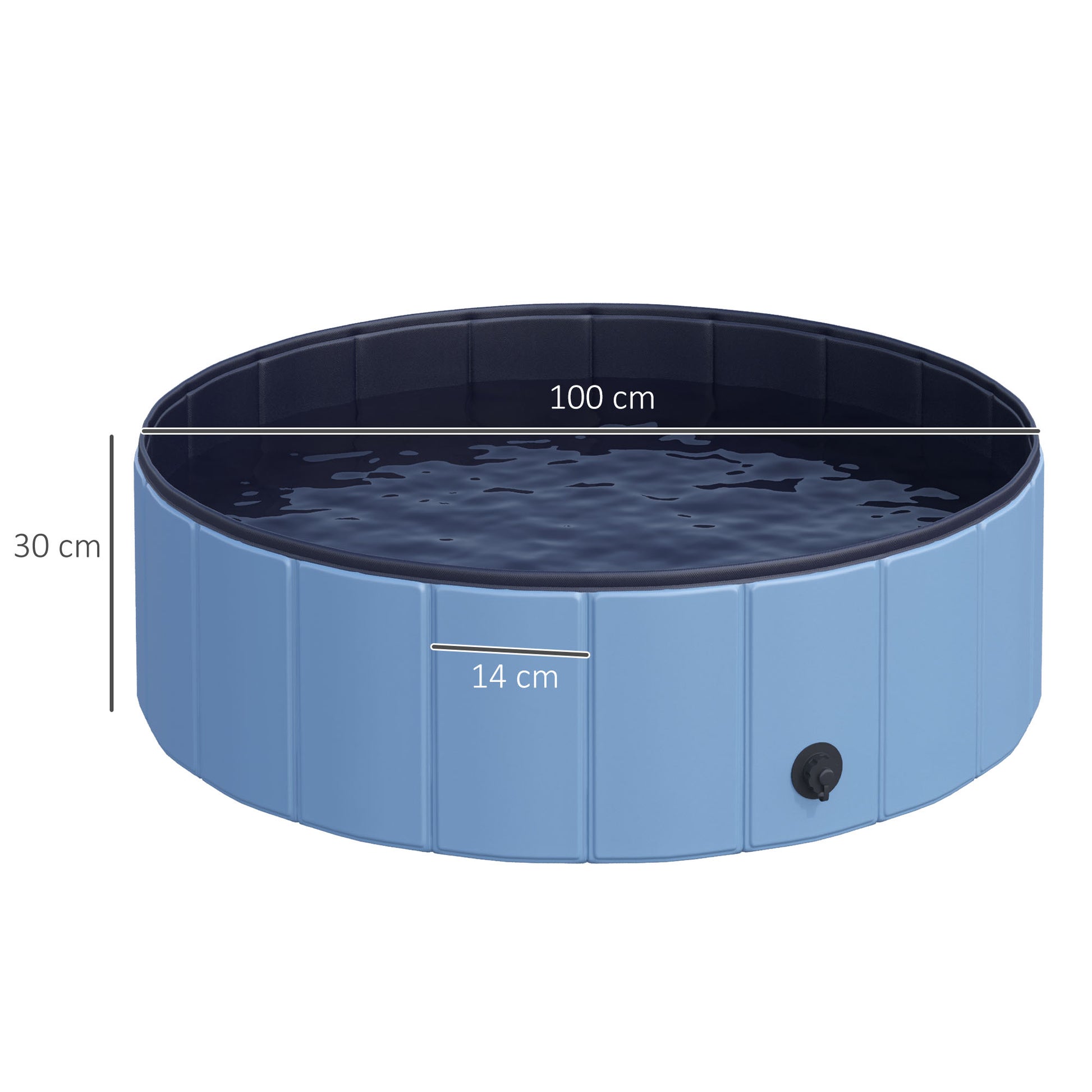 Pawhut ?100x30H cm Pet Swimming Pool-Blue 