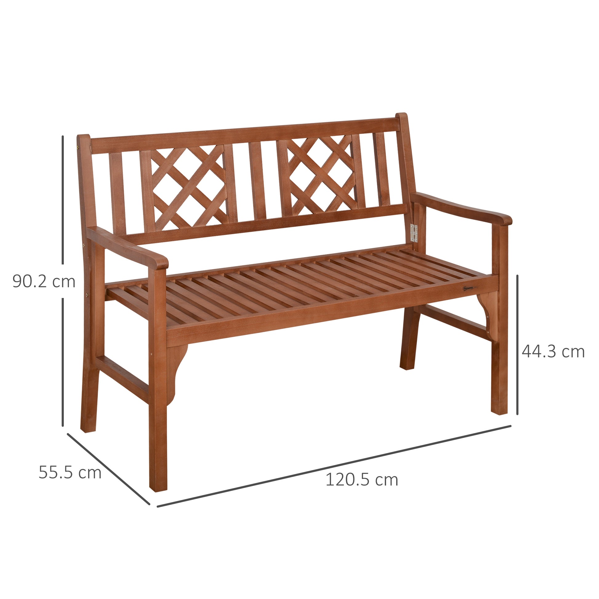 outsunny-foldable-garden-bench-2-seater-patio-wooden-bench-loveseat-chair-with-backrest-and-armrest-for-patio-porch-or-balcony-brown