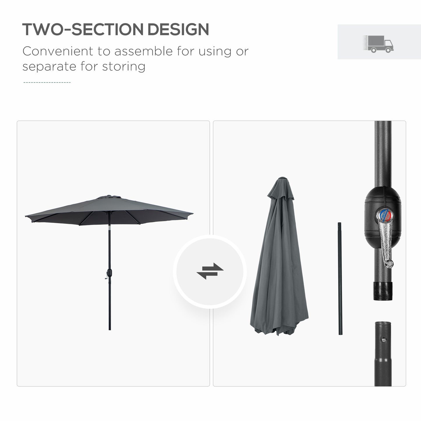 outsunny-3m-tilting-parasol-garden-umbrellas-outdoor-sun-shade-with-8-ribs-tilt-and-crank-handle-for-balcony-bench-garden-dark-grey