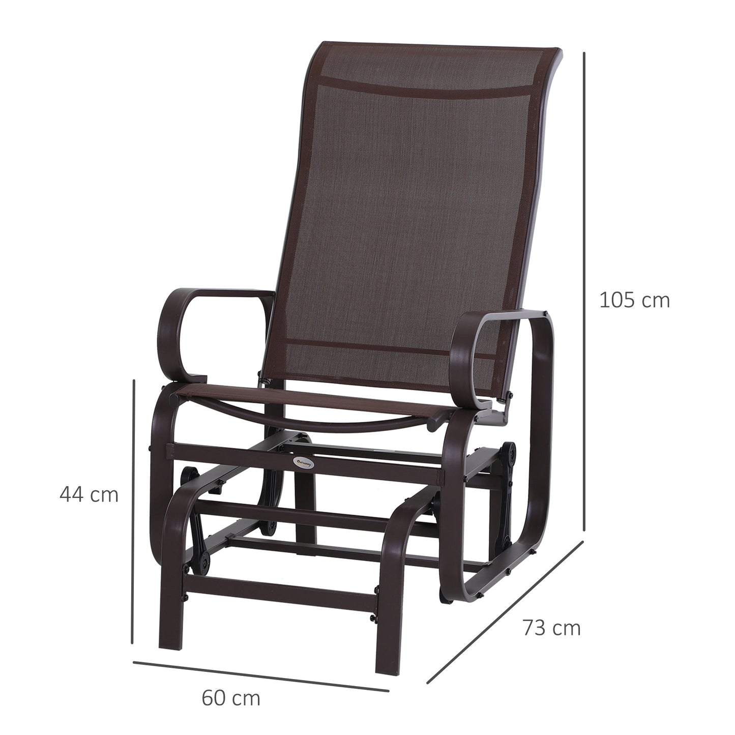 outsunny-outdoor-gliding-rocking-chair-with-sturdy-metal-frame-garden-comfortable-swing-chair-for-patio-backyard-and-poolside-brown