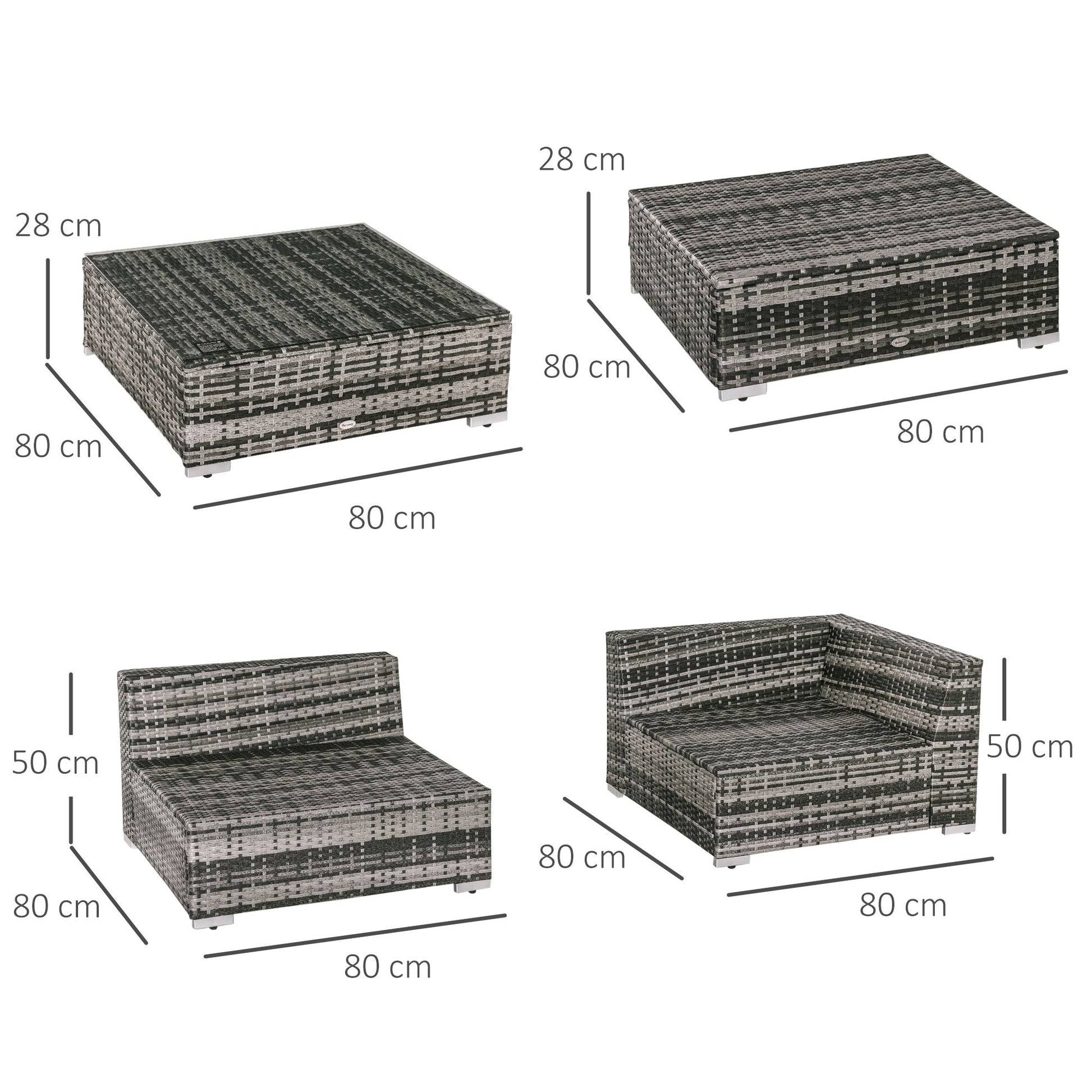 outsunny-5-seater-rattan-sofa-coffee-table-set-sectional-wicker-weave-furniture-for-garden-outdoor-conservatory-w-pillow-cushion-grey