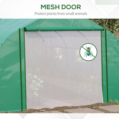 outsunny-walk-in-polytunnel-garden-greenhouse-outdoor-greenhouse-with-pe-cover-zippered-roll-up-door-and-6-windows-3-5-x-3-x-2m-green